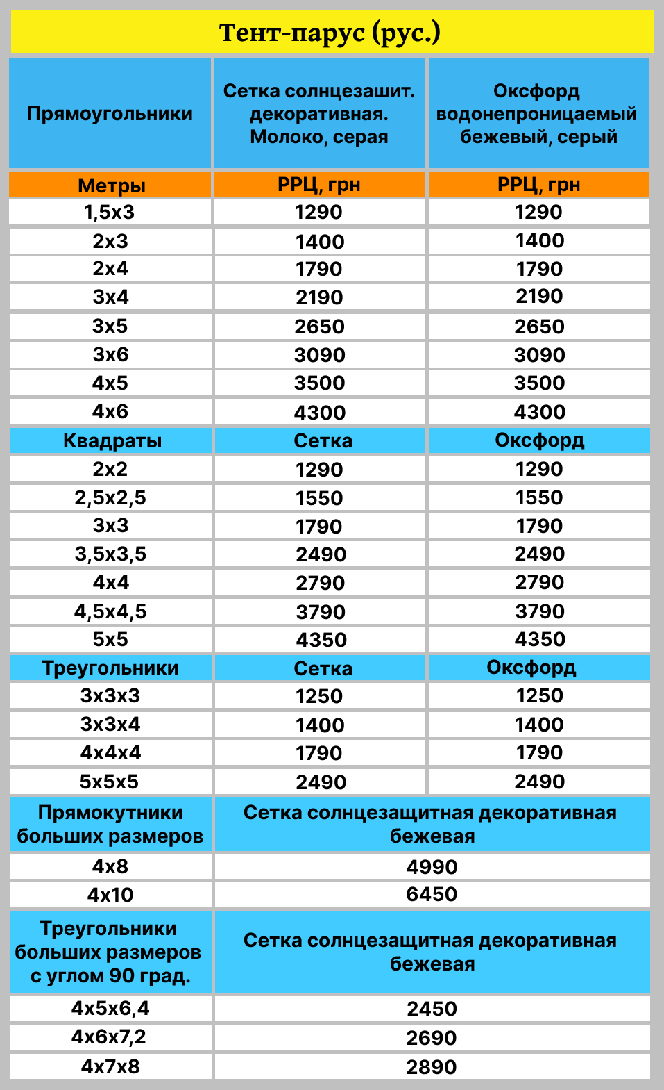 Тент парус купить